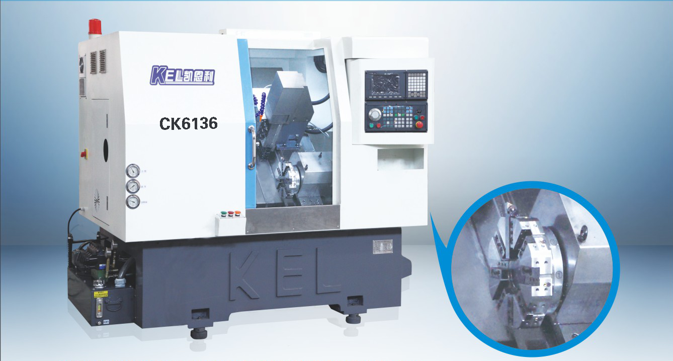 CK6136D-Y∠30斜床身車銑復(fù)合機(36刀塔+帶Y軸+4側(cè)動力頭+4端動力頭)—高配置